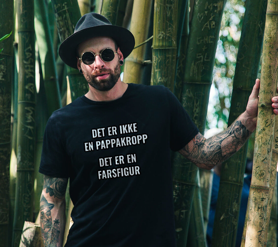 «Pappakropp farsfigur» – Classic Crewneck T-skjorte Herre - Bilde 2