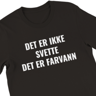 «Det er ikke svette det er farvann» – Premium Crewneck T-skjorte Herre
